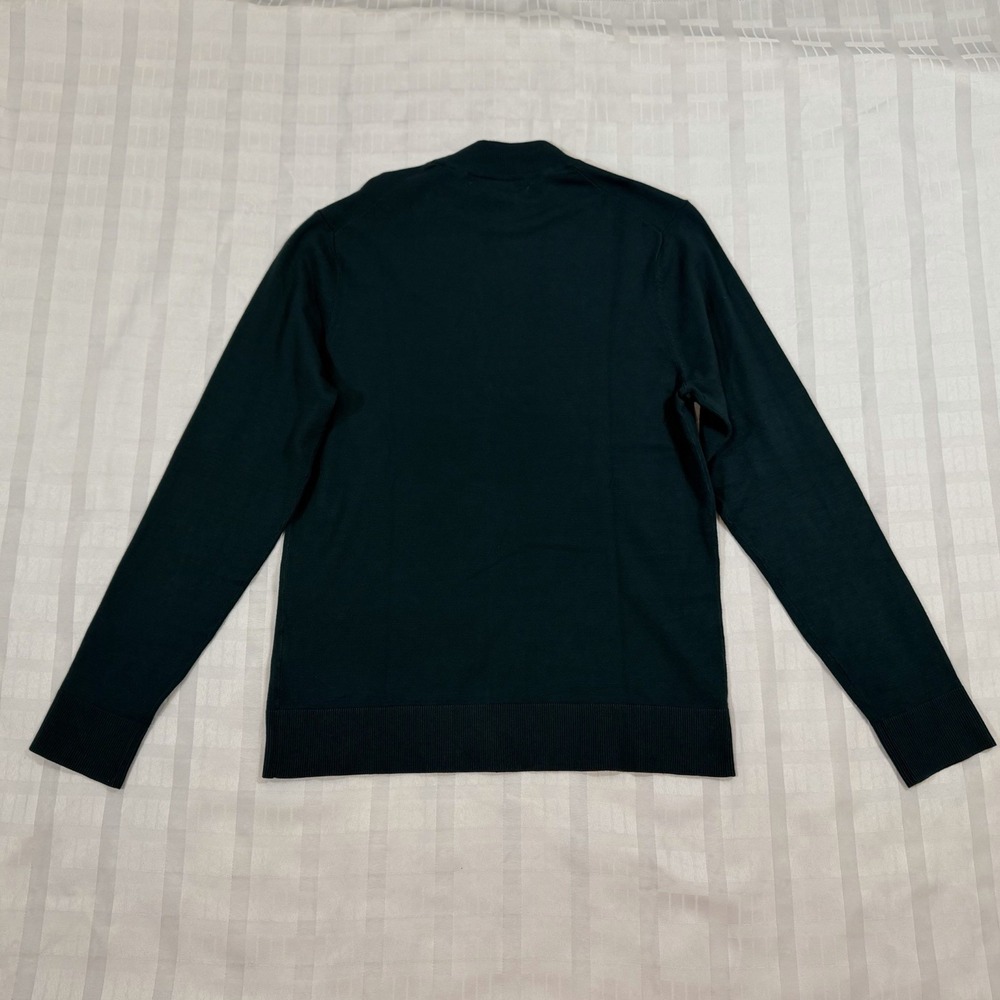 Perry Ellis Men's Long Sleeve Mock Neck Pullover Sweater Dark Sea Green-Medium - Picture 6 of 10
